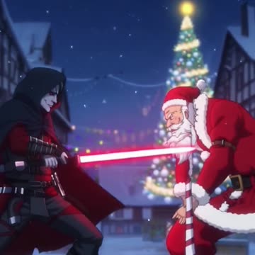 Sith Lord vs Santa Claus EPIC fight anime style!!!🔥