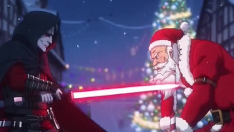 Sith Lord vs Santa Claus EPIC fight anime style!!!🔥