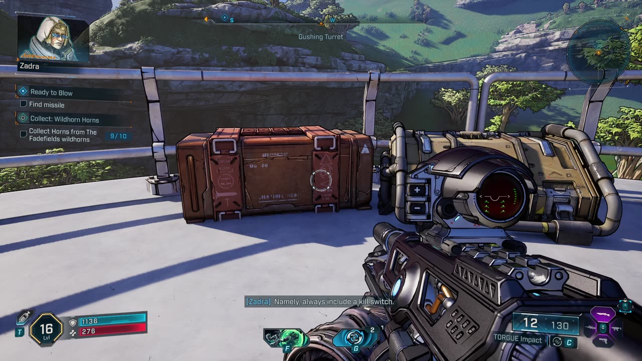 Borderlands 4: Echo Log - The Howl, Gushing Turret: Hello world
