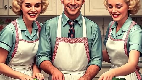 Hahn in der Kueche - The rooster in the kitchen