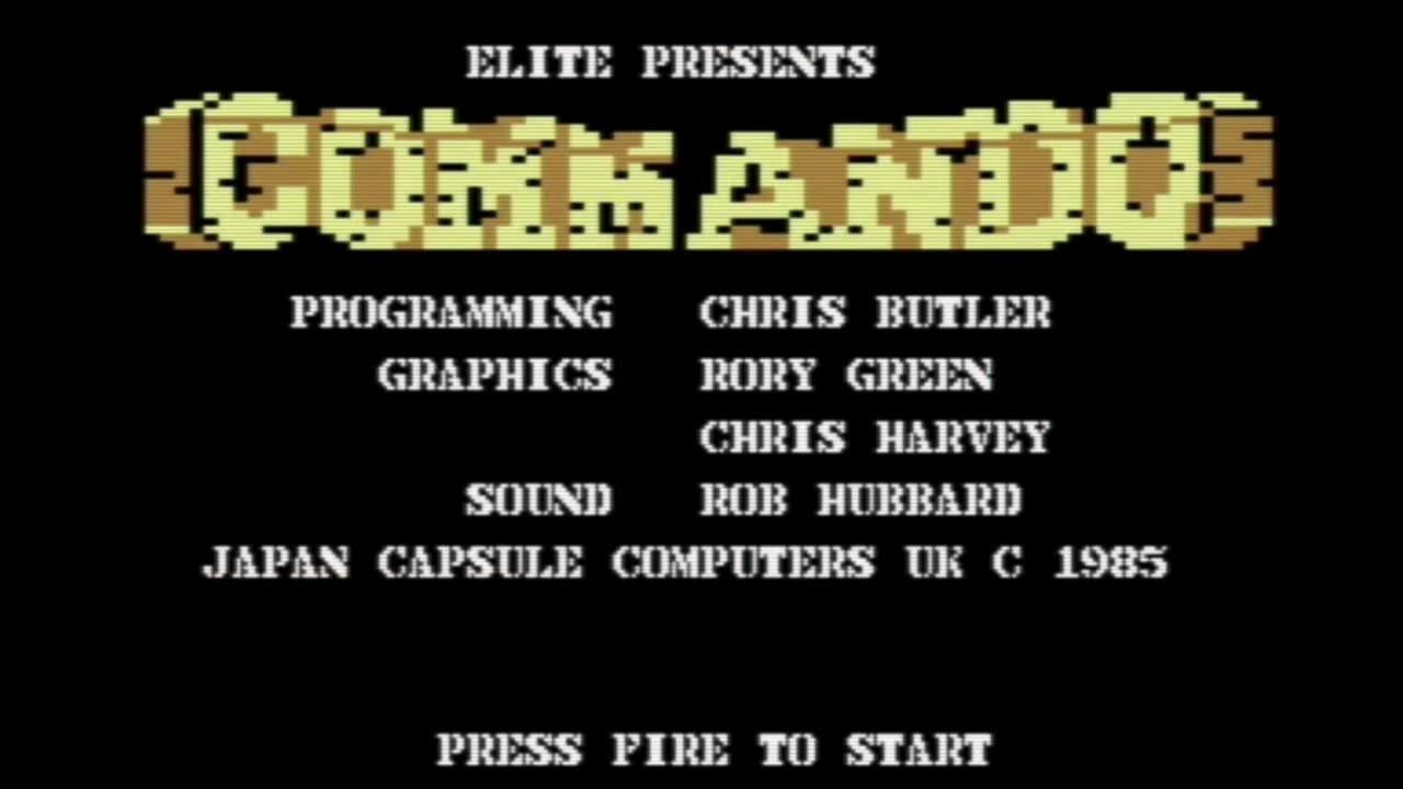 Commando gameplay on the Commodore 64