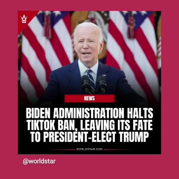 Biden said tiktok Wil halt sorry joe to late foe that trump took care if it already 01/21/25