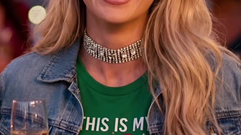 Christmas on the beach hits different… would you wear this bold look too? #BeachVibes #HolidayStyle