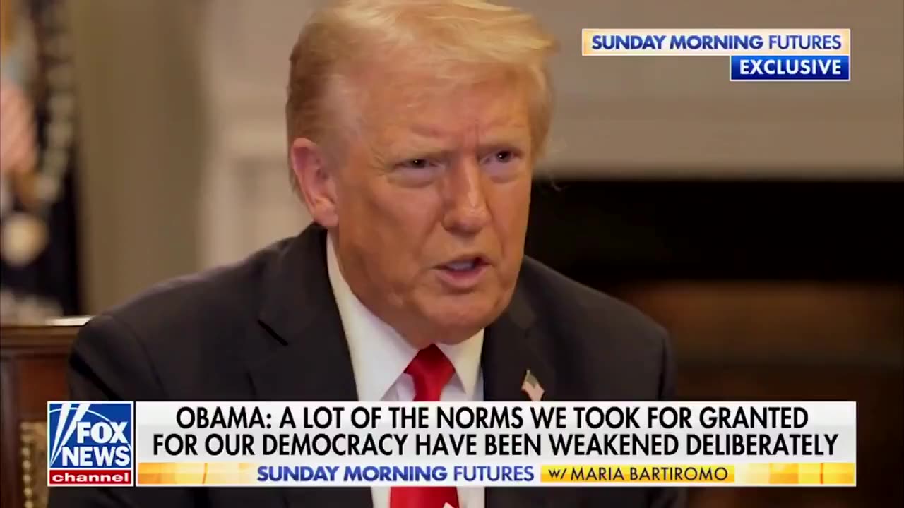 TRUMP: "[Obama] is the one that threatened [democracy] by spying on my campaign.