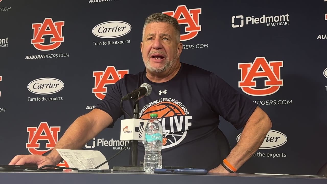 Auburn HC Bruce Pearl Reacts to Win Over Tennessee