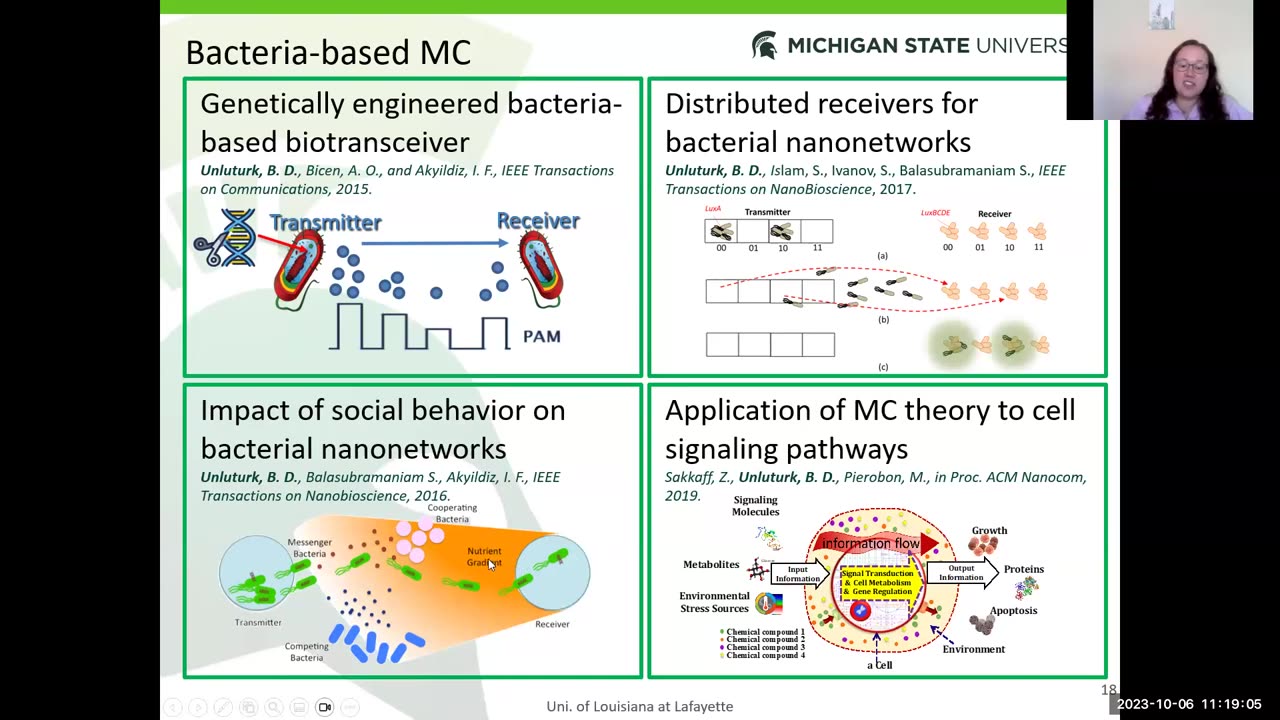 Dr. Bige Deniz Unluturk 2023 - Molecular Communication Platforms at Multiple Scales Connecting Every Object To The Internet " thanks to synthetic biology, we can engineer living cells as biosensor devices and thanks to MEMS &nanotechnology...