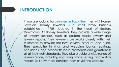 If you are looking for Jewelers in Back Bay