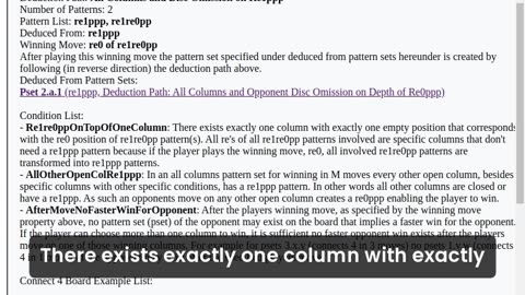 All Columns Pset 3.a.3 Connect 4in3 Moves-Pattern Recognition-Deduction HI, Human Intelligence in AI