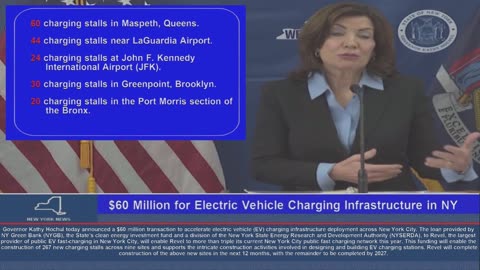 $60 Million for Electric Vehicle Charging Infrastructure in New York