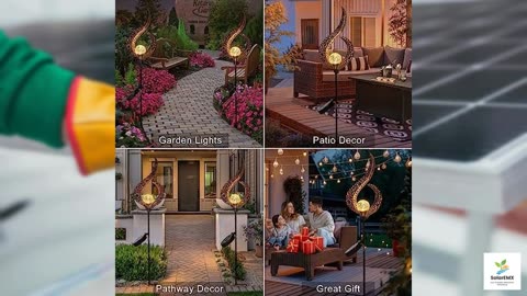 HOMEIMPRO Outdoor Garden Solar Lights Stake Lights