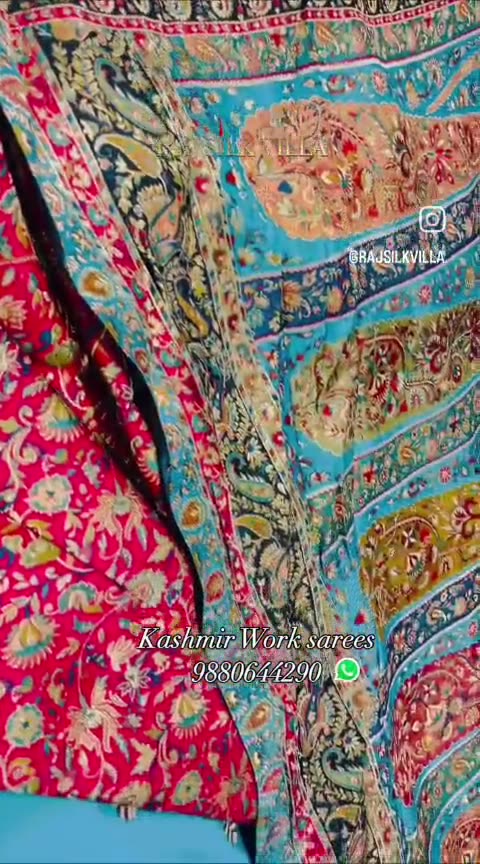 Royal Kashmir Work sarees