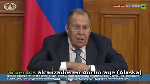 El plan de Trump se basa en discusiones de Anchorage, afirma Lavrov