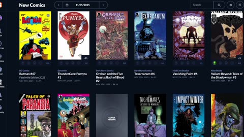 NEW COMIC BOOK RELEASES, SPECS & NEWS - November 5th, 2025