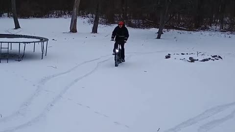 hiboy electric bike in the snow