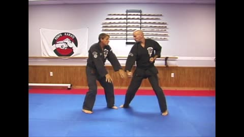 An example of the American Kenpo technique Alternating Maces