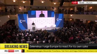 Ukrainian President Volodymyr Zelenskyy says an 'armed forces of Europe must be created'.