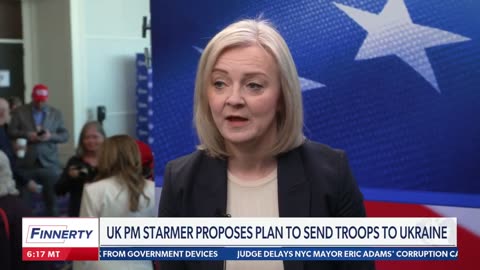 Former UK Prime Minister Liz Truss joins Rob Finnerty at CPAC