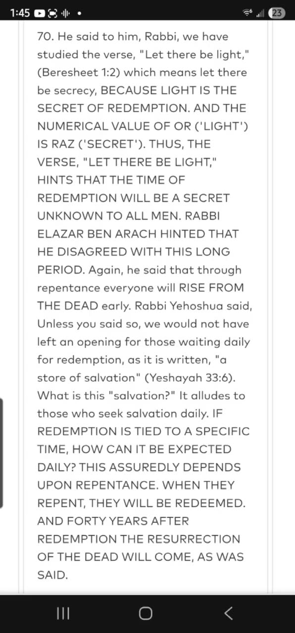 R' ALEPH AND I read Midnight Zohar together. Toldos 8 RESURRECTION OF THE DEAD. Is it happening now? (10/1/25)