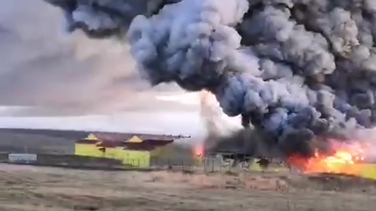 Insane Firing Raging After Drone Strike on Russian Ammunition Dump in Kursk Oblast