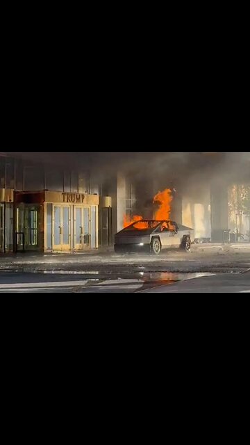CYBER TRUCK EXPLODES AT TRUMP TOWER