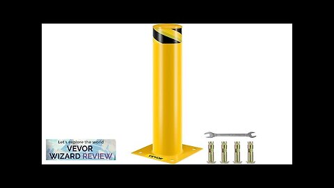 VEVOR Safety Bollard Safety Barrier Bollard 4-1/2" OD 36" Height Yellow Powder Review