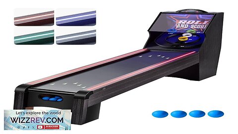 9 ft Roll & Score Arcade Game Table LED Electronic Scorer Home