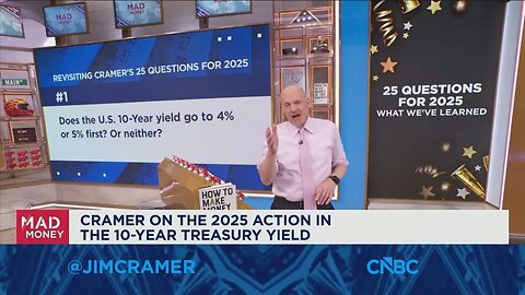 The bulls would feel better if the 10-year fell below 4% and stayed there: Jim Cramer