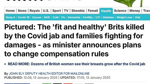 healthy' Brits killed by the Covid jab - as minister announces plans to change compensation rules