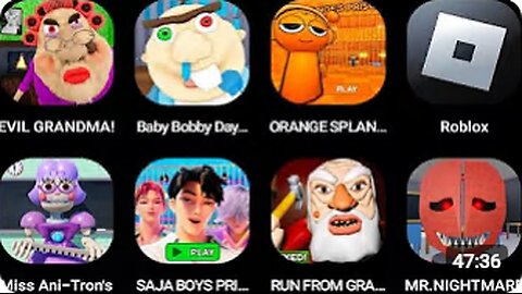 EVIL GRANDMA,Baby Bobby Daycare,ORANGE SPLANKI'S,Roblox,Miss Ani-Tron's,SAJA BOYS PRISON
