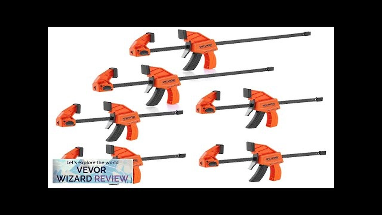 VEVOR Bar Clamps for Woodworking 4-Pack 6" and 2-Pack 12" One-Handed Clamp/Spreader Review