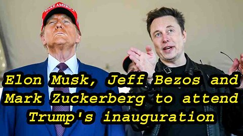 Elon Musk, Jeff Bezos and Mark Zuckerberg to Trump's inauguration #elonmusk #jeffbezos #donaldtrump