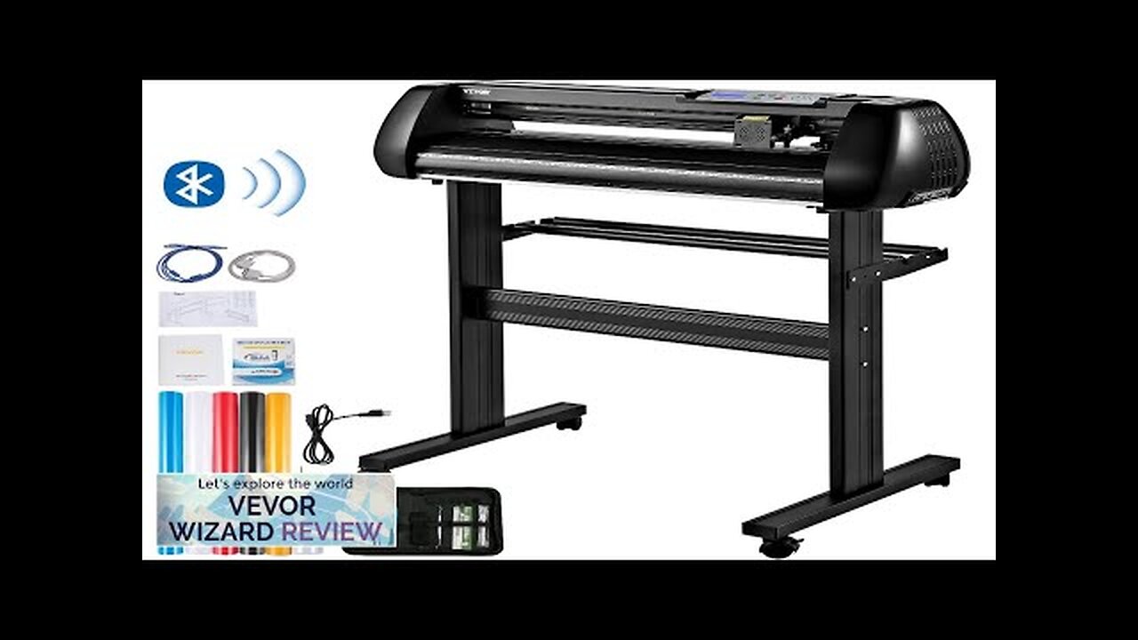 VEVOR Vinyl Cutter Machine 34in Offline Bluetooth Cutting Plotter Machine 400in/10m Steel Review