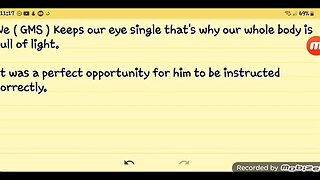 We (GMS) Keeps our eye single that's why our whole body is full of light. - GMS - Greatmillstone