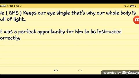 We (GMS) Keeps our eye single that's why our whole body is full of light. - GMS - Greatmillstone