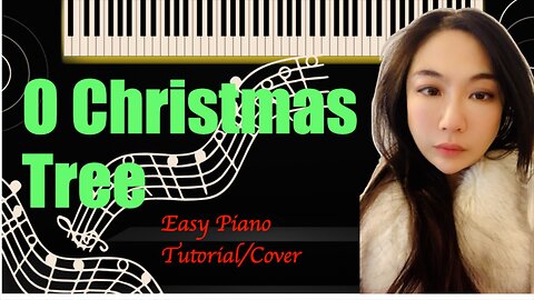 O Christmas Tree PIANO Easy Slow Short Tutorial
