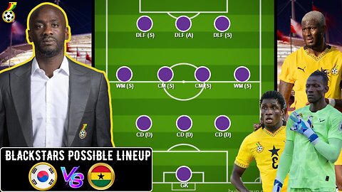 🇰🇷 South Korea Vs Ghana 🇬🇭. Strong Starting XI to Start, Semenyo & Salifu Leave Camp