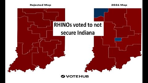 RHINOs in Indiana reject redistricting which would have taken away 2 democrat seats