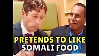 Minneapolis Mayor Jacob Frey tries to FAKE liking Somali food 😂