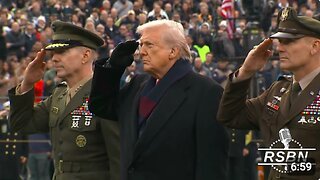 WATCH: President Trump walks onto the field for the 126th annual Army-Navy game. - 12/13/2025