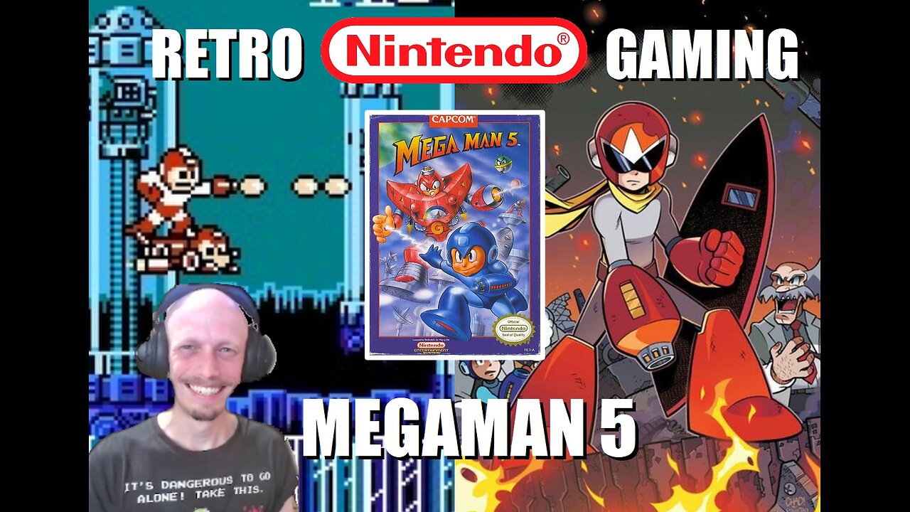 MegaMan 5 (NES): Hunt down ProtoMan and Save the Kidnapped Dr. Light from Eight Rogue Robots
