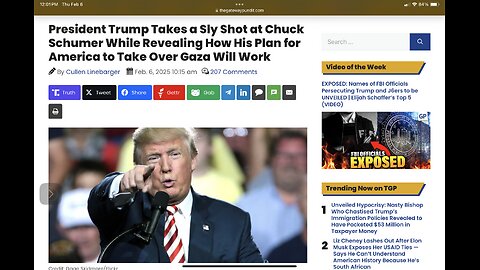 Trump Takes a Sly Shot at Chuck Schumer While Revealing His Plan for America to Take Over Gaza