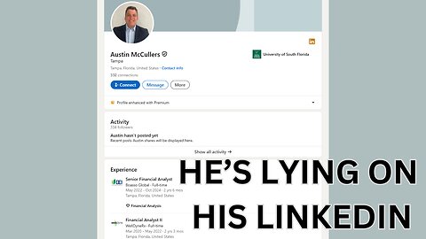 He's Desperate for a Job. (His Linkedin is all lies. DO NOT HIRE)