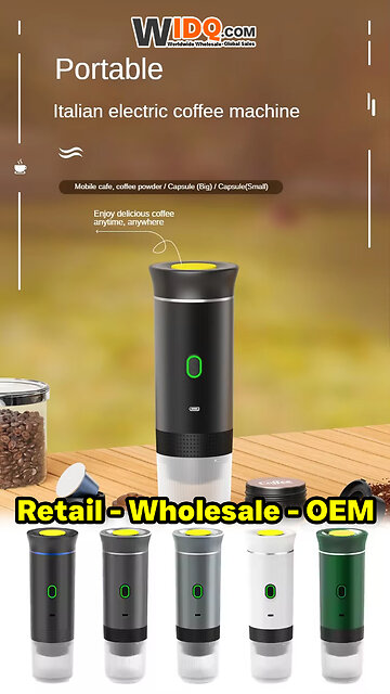 Portable Mini Coffee Maker – Wireless Espresso Machine for Camping & Travel