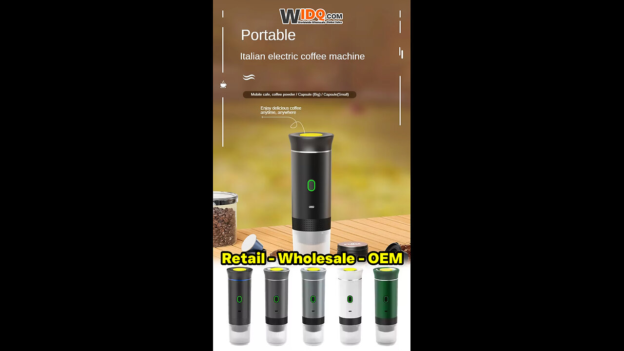 Portable Mini Coffee Maker – Wireless Espresso Machine for Camping & Travel