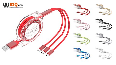 🔥 3-in-1 Retractable Fast-Charge Cable | One Cord for ALL Devices! ⚡️