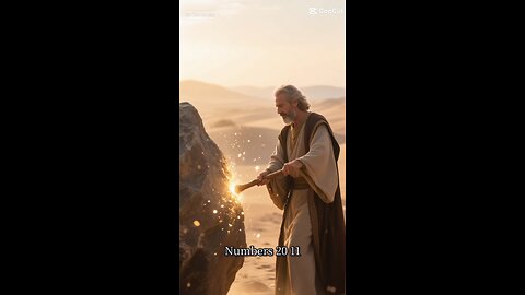 Numbers 20:11 (NIV) "Moses struck the rock twice with his staff. Water gushed out....