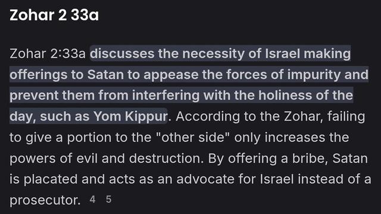 Kaballah teaches make sacrifices to satan. explains a lot