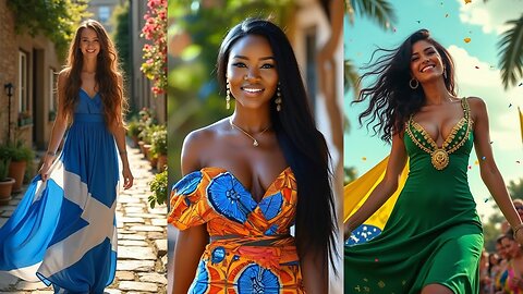 Countries as Beautiful Women Compilation 02 AI Generated #beautifulwomen #shorts #countries