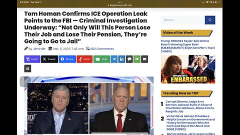 Tom Homan Confirms ICE Operation Leak Points to the FBI — Criminal Investigation Underway: