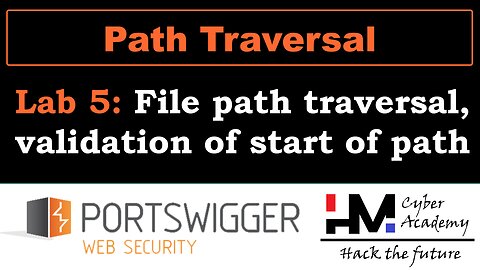 Path Traversal 5 | File path traversal, validation of start of path